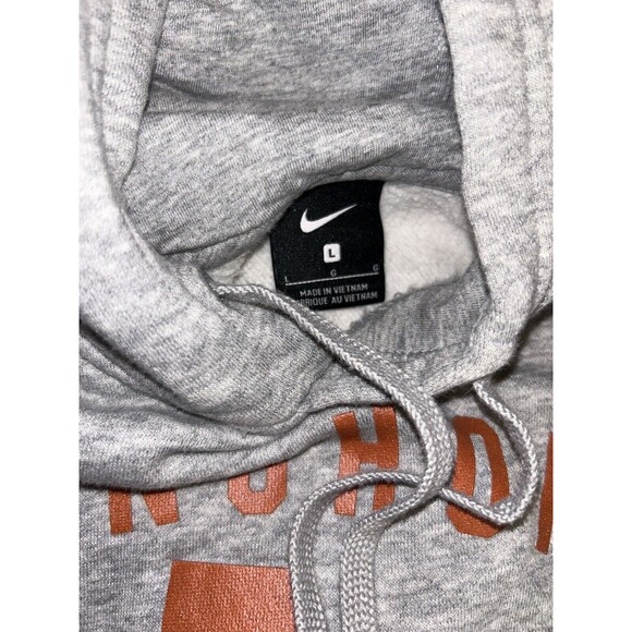 NIKE Dri Fit Gray University Of Texas Longhorns Classic Hooded Sweatshirt Large - Picture 3 of 6